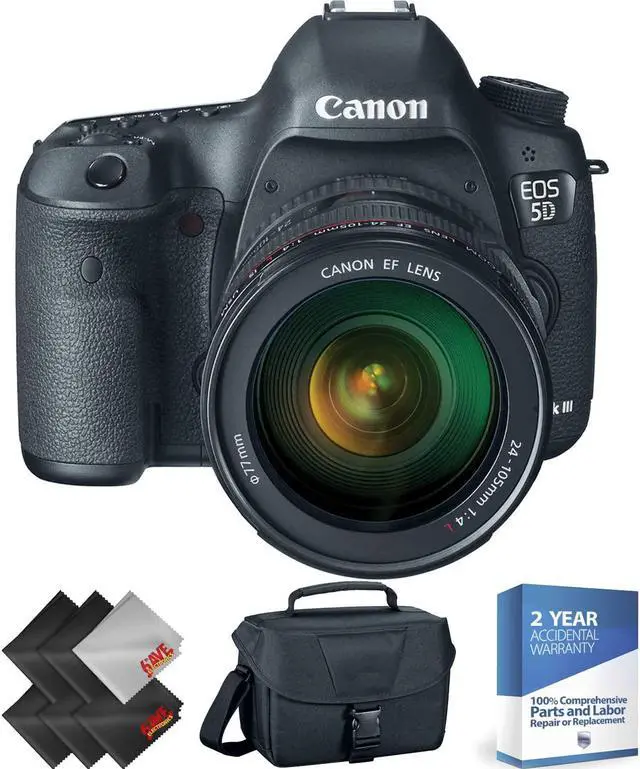 Alt view image 3 of 3 - Canon EOS 5D Mark III DSLR Camera with 24-105mm Lens + 2 Year Accidental Warranty