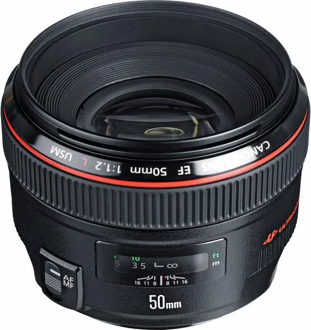 Alt view image 2 of 4 - Canon EF 50mm f/1.2L USM Camera Lens (Intl Model) + 3 Pcs Filter Kit + Cleaning Kit