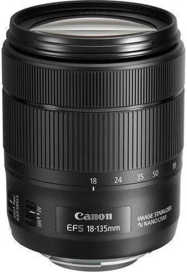 Alt view image 3 of 9 - Canon EF-S 18-135mm f/3.5-5.6 Image Stabilization USM Lens (Black) (International Model)  [Bulk Packaging]