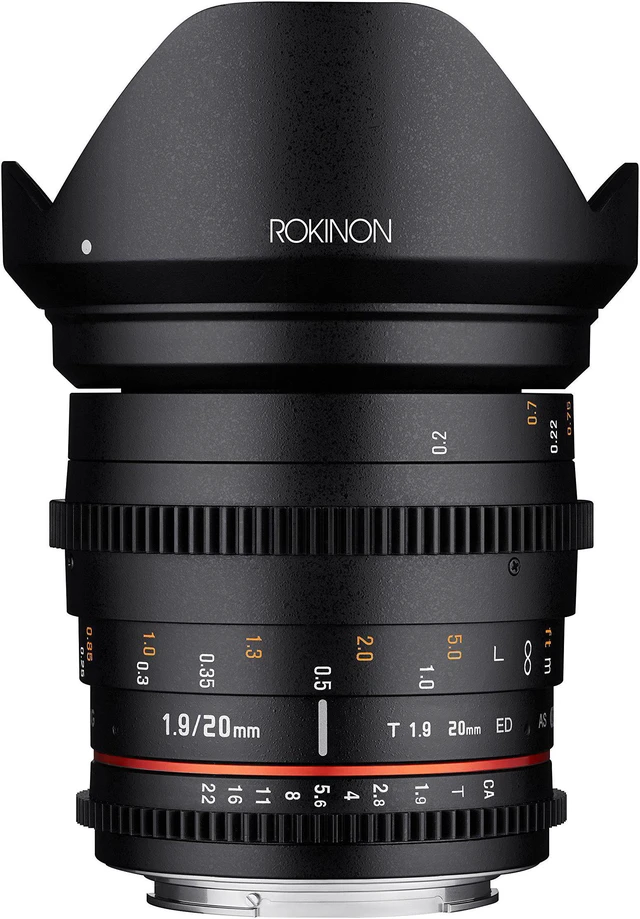 Alt view image 6 of 9 - Rokinon 20mm T1.9 Ultra Wide Angle Cine DS Lens for Canon EF Mount #DS20M-C