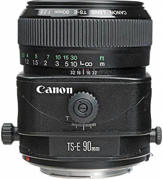 Alt view image 2 of 4 - Canon TS-E 90mm f/2.8 Tilt-Shift Lens (Intl Model) - Prime + Artistic Portraiture + Product Photography With: Pro UV/CPL/F, Macro + Graduated Filter Set + Cleaning Kit + Card Reader
