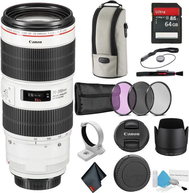 Main image of Canon EF 70-200mm f/2.8L is III USM Telephoto Zoom Lens - Bundle with 64GB Memory Card -International Model