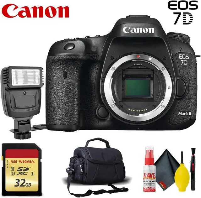 Main image of Canon EOS 7D Mark II DSLR Camera (Body Only)  + 20.9 MP + Dual Digic 6 + Full HD  + 32 GB Memory Card + Flash + Cleaning Kit