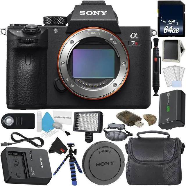 Main image of Sony Alpha a7R III 42.4MP Full Frame Mirrorless Interchangeable - Lens Digital Camera Body - Bundle with 64GB Memory Card (Intl Model)