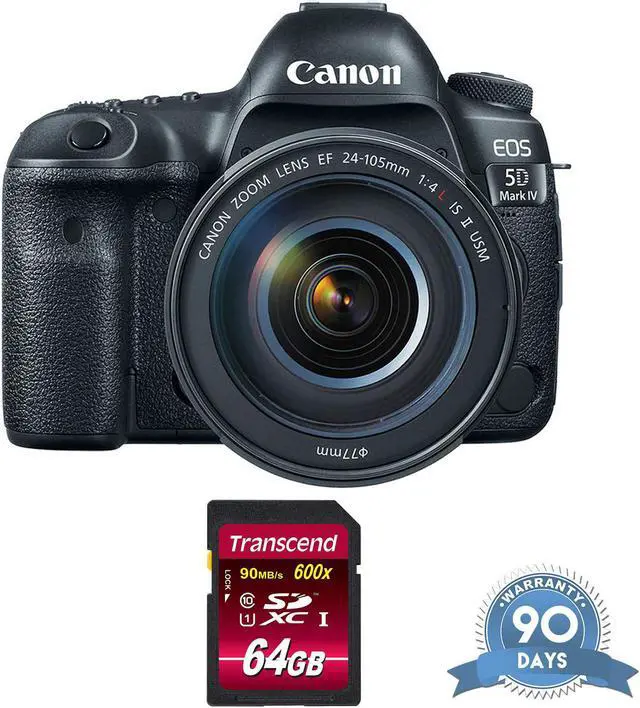 Main image of Canon EOS 5D IV DSLR Camera w/ 24-105mm f/4L II Lens - w/ Memory Card