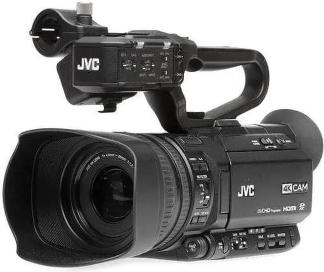 Alt view image 8 of 15 - JVC GY-HM250 12.4MP 4K UHD Camcorder with FHD Live Streaming, 12x Optical Zoom