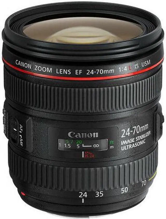 Alt view image 2 of 7 - Canon - 24 mm to 70 mm - f/4 - Zoom Lens for Canon EF/EF-S - 77 mm Attachment - 0.70x Magnification - 2.9x Optical Zoom - Optical IS - USM - 3.3"Diameter