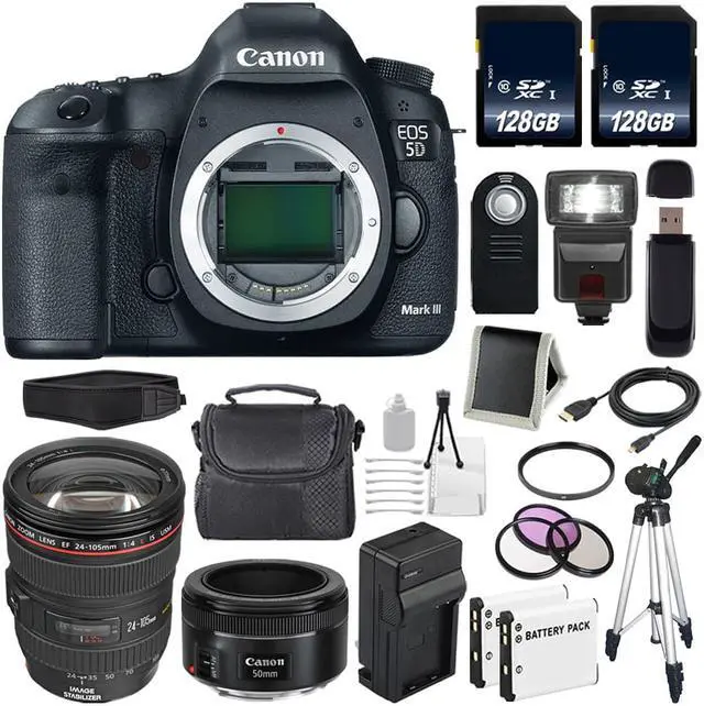 Main image of Canon EOD 5D III Digital Camera International Model + Charger + 128GB SDXC Card Bundle
