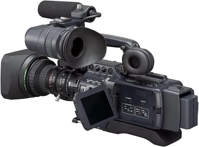 Alt view image 4 of 5 - JVC GY-HD100U High Definition 3-CCD MiniDV Professional Camcorder with 16x ProHD Fujinon Lens