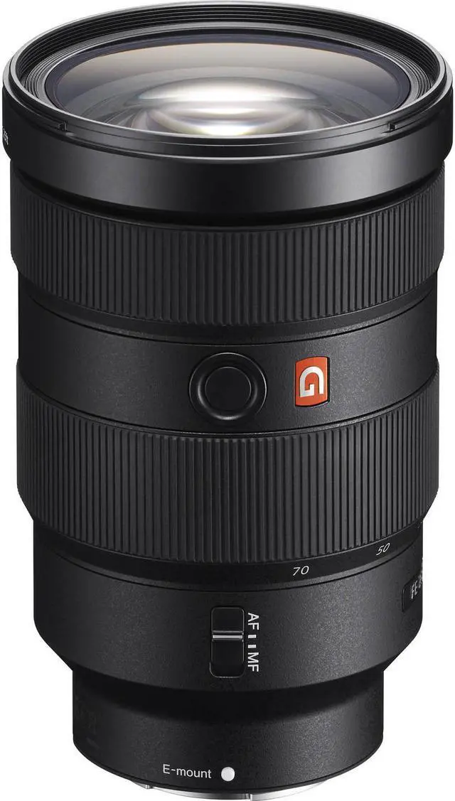 Alt view image 2 of 18 - Sony - 24 mm to 70 mm - f/2.8 - Zoom Lens for Sony E - Designed for Camera - 82 mm Attachment - 0.24x Magnification - 2.9x Optical Zoom - 5.4"Length - 3.4"Diameter
