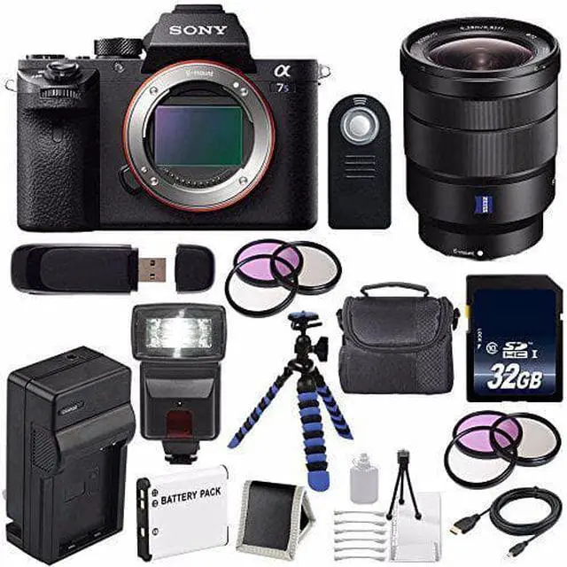Main image of Sony Alpha a7S II a7S Mark II a7SII ILCE7SM2/B Mirrorless Digital Camera (International Model ) + Vario-Tessar T FE 16-35mm f/4 ZA Lens+ 49mm Filter Kit + 72mm Filter Kit 6AVE Bundle 37