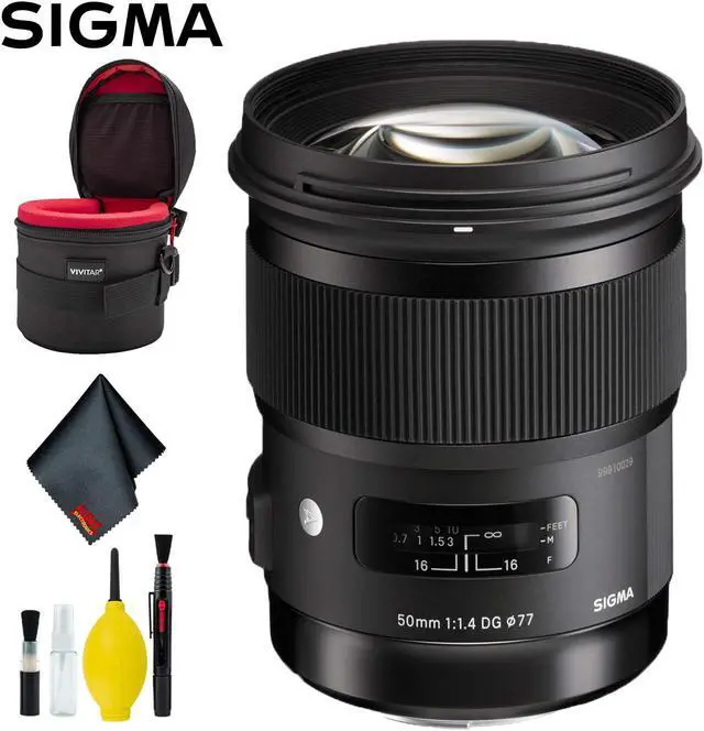 Main image of Sigma 50mm f/1.4 DG HSM Art Lens for Nikon F Deluxe Kit