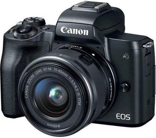 Alt view image 2 of 4 - Canon EOS M50 Mirrorless Digital Camera with 15-45mm Lens and 4K Video Bundle with Spare Battery and Travel Charger - Intl Model w/ 2 Year Seller Warranty