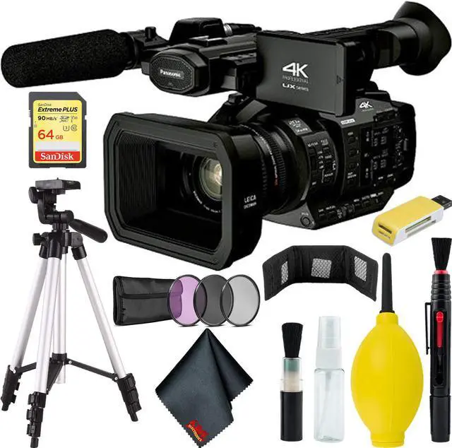 Main image of Panasonic AG-UX180 4K Premium Professional Camcorder Bundle w/ Tripod