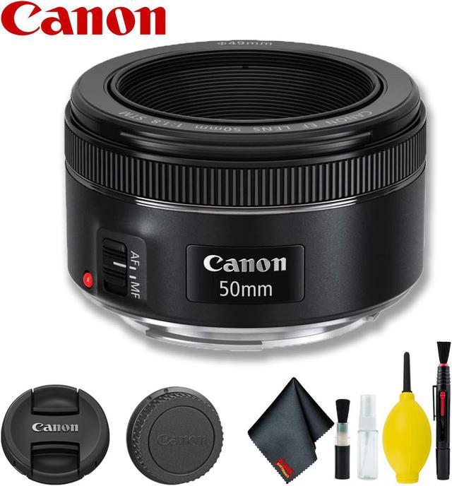 Canon EF 50mm f/1.8 STM Lens (Intl Model) Basic Bundle - Newegg.com