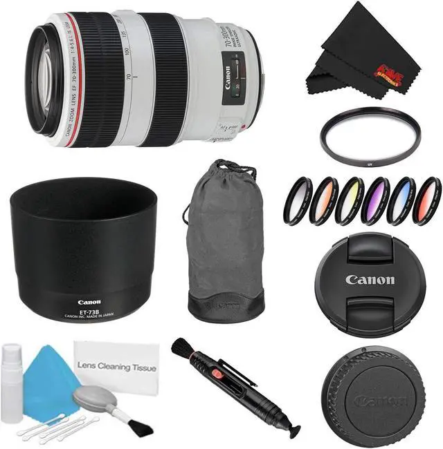 Main image of Canon EF 70-300mm f/4-5.6L is USM Lens Bundle w/UV Filter Color Multicoated 6 Piece Filter Kit (International Model)
