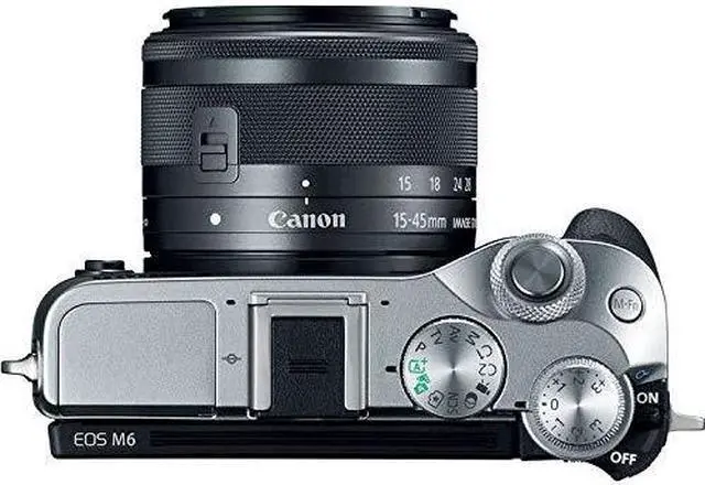 Alt view image 3 of 4 - Canon EOS M6 Mirrorless Digital Camera with 15-45mm Lens (Silver) Basic Bundle w/ Bonus EF-M 11-22MM Lens - Intl Model