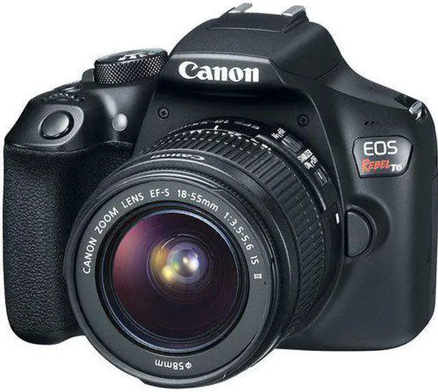 Alt view image 2 of 10 - Canon EOS Rebel T6 DSLR Camera with 18-55mm Lens (1159C003) W/ Bag, Extra Battery, LED Light, Mic, Filters, Tripod, Monitor and More - Professional Bundle