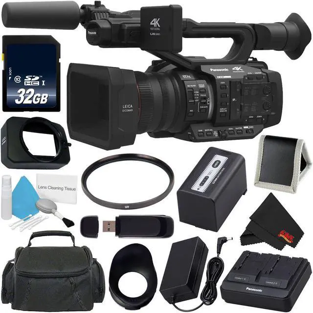 Main image of Panasonic AG-UX180 AG-UX180PJ 4K Premium Professional Camcorder + 32GB SDHC Class 10 Memory Card + Carrying Case + 67mm UV Filter + Memory Card Wallet + SD Card USB Reader + MicroFiber Cloth Bundle