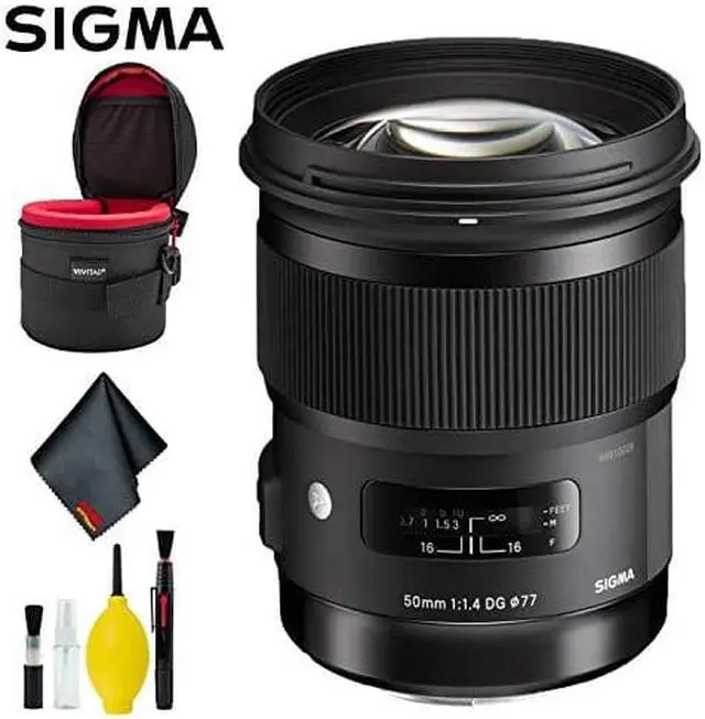 Alt view image 3 of 5 - Sigma 50mm f/1.4 DG HSM Art Lens for Canon EF Deluxe Kit