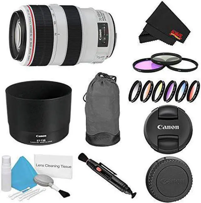 Alt view image 3 of 3 - Canon EF 70-300mm f/4-5.6L is USM Lens Bundle w/ 3 Piece Filter Kit Color Multicoated 6 Piece Filter Kit (International Model)