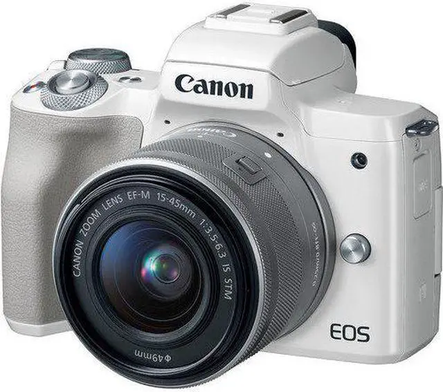 Alt view image 2 of 4 - Canon EOS M50 Mirrorless Digital Camera with 15-45mm Lens (White) Advanced Bundle w/ 32GB Memory Card - Intl Model