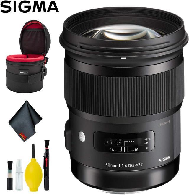 Sigma 50mm f/1.4 DG HSM Art Lens for Canon EF Deluxe Kit - Newegg.com