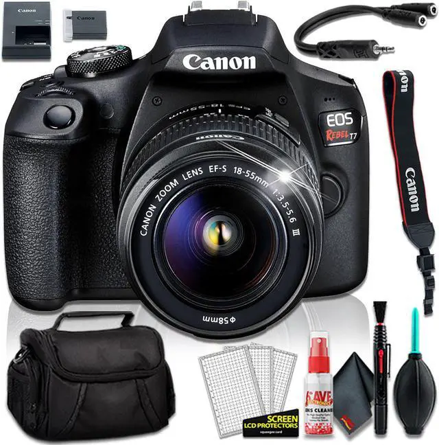 Main image of EOS Rebel T7 with EF-S 18-55mm Lens + Bag Bundle + Cleaning Kit