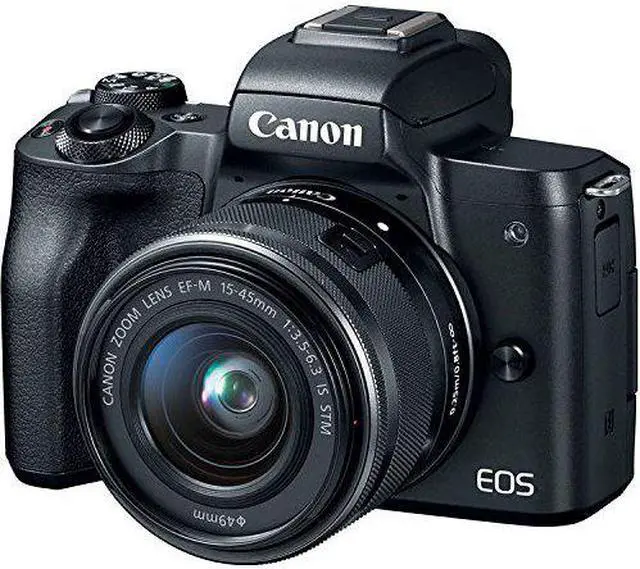Alt view image 2 of 4 - Canon EOS M50 Mirrorless Digital Camera with 15-45mm Lens (Black) Basic Bundle w/ 64GB Memory Card - Intl Model