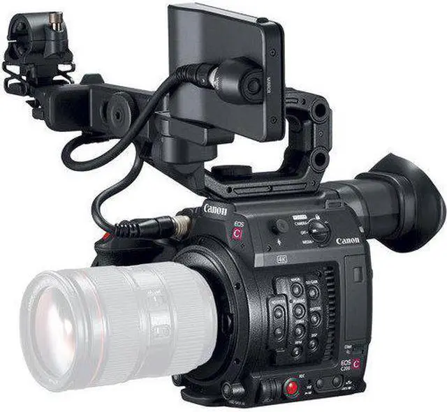 Alt view image 2 of 4 - Canon EOS C200 Cinema Camera 2215C002 & 24-70mm f/2.8L II USM Lens with 2 Memory Cards, 2 Extra Batteries, Mic, Case, Le