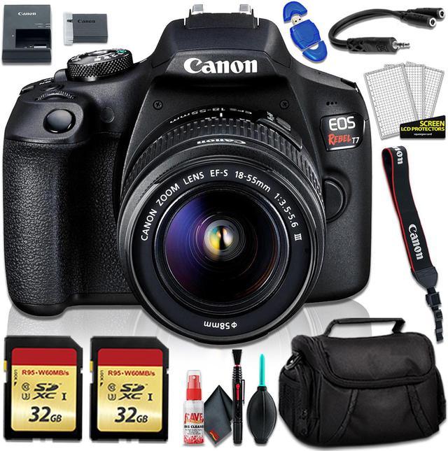  Canon EOS Rebel T7 DSLR Camera with 18-55mm Lens