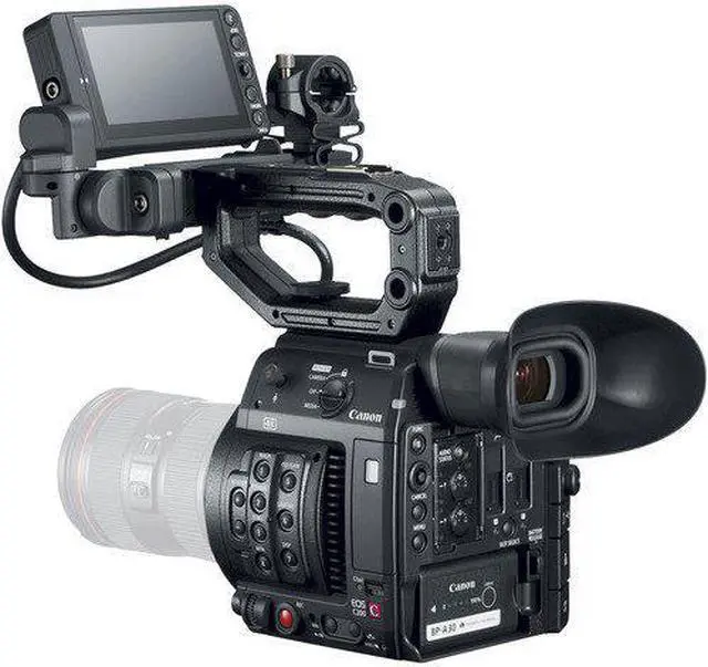 Alt view image 3 of 4 - Canon EOS C200 Cinema Camera 2215C002 & 24-70mm f/2.8L II USM Lens with 2 Memory Cards, 2 Extra Batteries, Mic, Case, Le