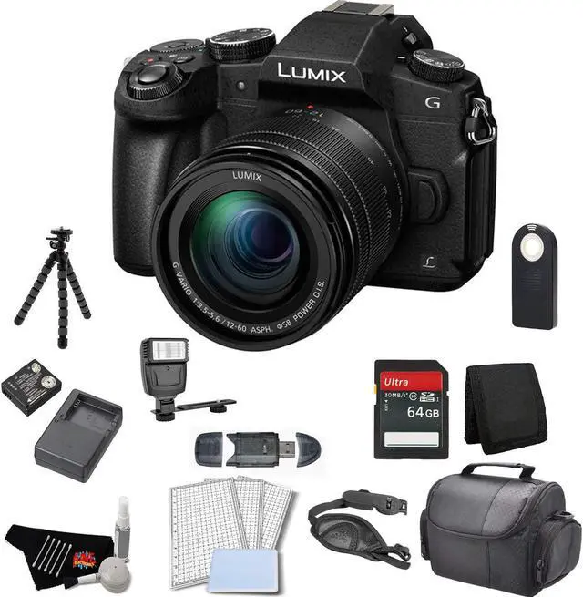 Main image of Panasonic Lumix DMC-G85 Mirrorless Micro Four Thirds Digital Camera with 12-60mm Lens Bundle with 64GB Memory Card + Rep