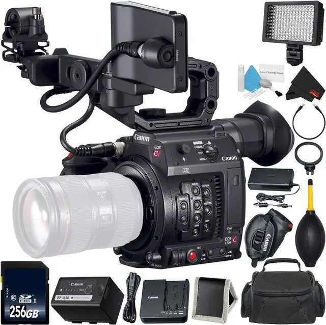 Main image of Canon EOS C200 Cinema Camera -EF-Mount International Model (2215C002) Bundle with 256GB High Speed SDXC Memory Card + Mo
