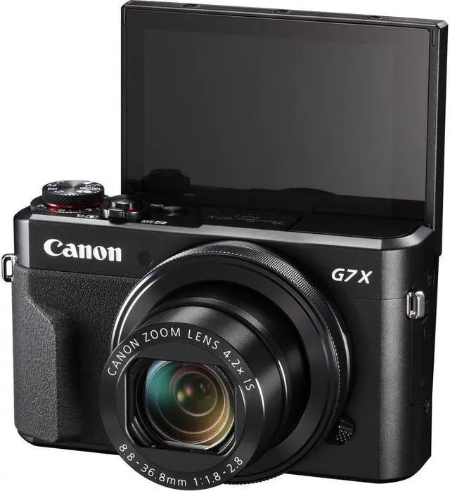 Alt view image 3 of 4 - Canon PowerShot G7 X Mark II Point and Shoot Digital Camera + Extra Battery + Digital Flash + Camera Case + 128GB Class