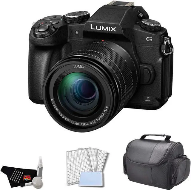 Main image of Panasonic Lumix DMC-G85 Mirrorless Micro Four Thirds Digital Camera with 12-60mm Lens Bundle with Carrying Case + LCD Sc