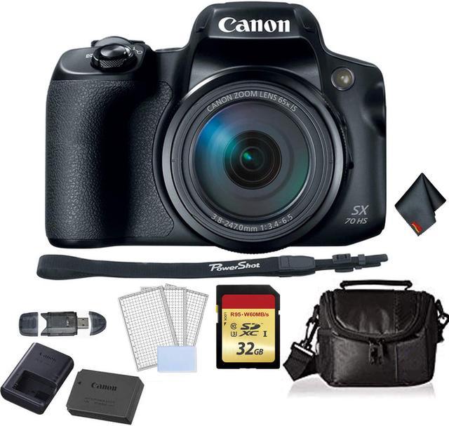 Refurbished: Canon PowerShot SX70 HS Digital Camera Bundle with