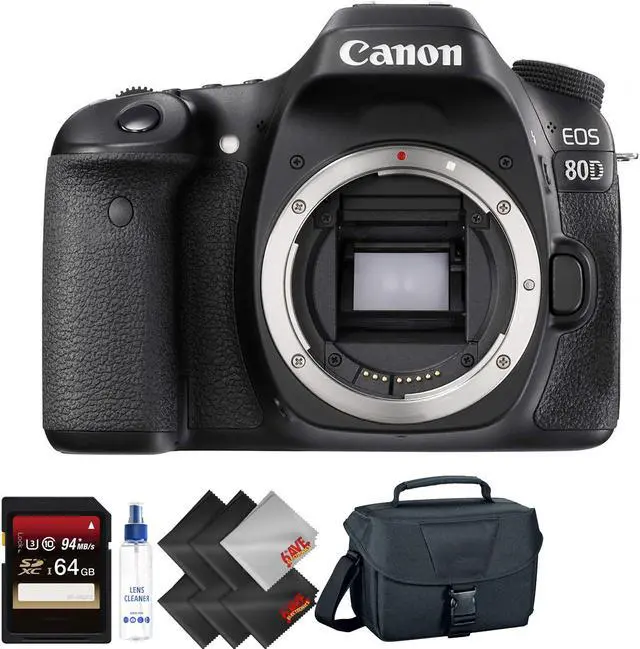 Main image of Canon EOS 80D DSLR Camera (Body Only) + 64GB Memory Card + 2 Year Accidental Warranty