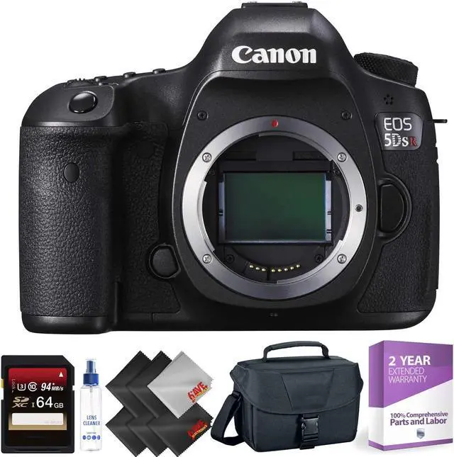 Alt view image 3 of 3 - Canon EOS 5DS R DSLR Camera (Body Only) + 64GB Memory Card + Essential Accessories Bundle