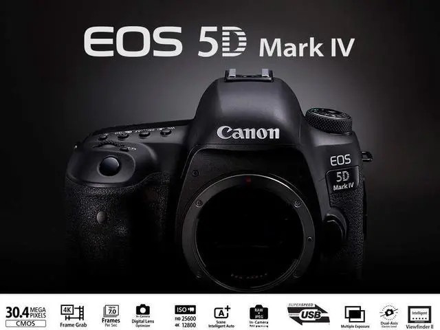 Alt view image 2 of 4 - Canon EOS 5D Mark IV DSLR Camera with 24-70mm f/4L Lens (International Version) - 30.4 Megapixel - 4K Video with Pro Cle