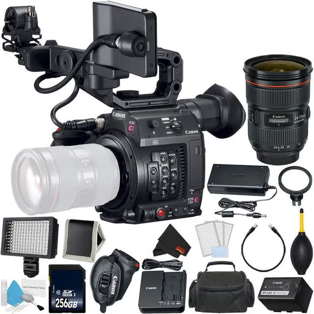 Main image of Canon EOS C200 Cinema Camera -EF-Mount International Model (2215C002) Bundle + Canon 24-70 F/2.8L II USM + Memory + More