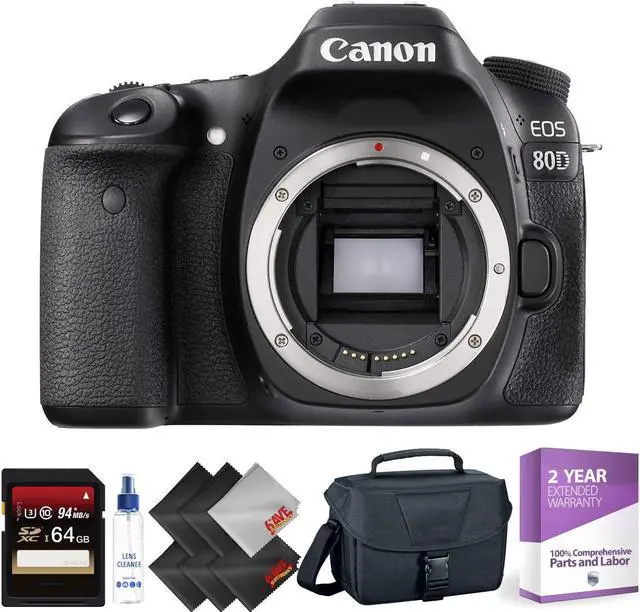 Alt view image 3 of 3 - Canon EOS 80D DSLR Camera (Body Only) + 64GB Memory Card + 1 Year Warranty