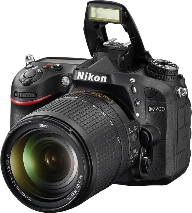 Alt view image 4 of 4 - Nikon D7200 DSLR Camera with 18-140mm Lens 1555 (International Model) + EN-EL15 Replacement Li-on Battery + 32GB SDHC Class 10 Memory Card + Wireless Remote + Deluxe Cleaning Kit Bundle