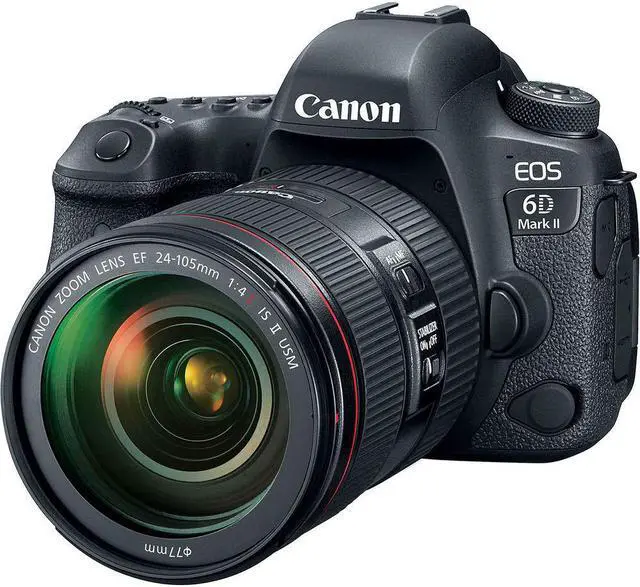 Alt view image 2 of 4 - Canon EOS 6D Mark II DSLR Camera with 24-105mm f/4L II Lens + Professional Battery Grip + UV Filter + LED Kit + Extra Ba