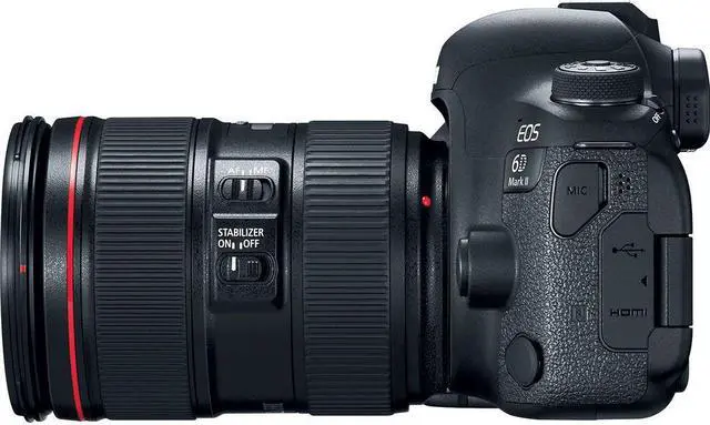 Alt view image 3 of 4 - Canon EOS 6D Mark II DSLR Camera with 24-105mm f/4L II Lens + Professional Battery Grip + UV Filter + LED Kit + Extra Ba