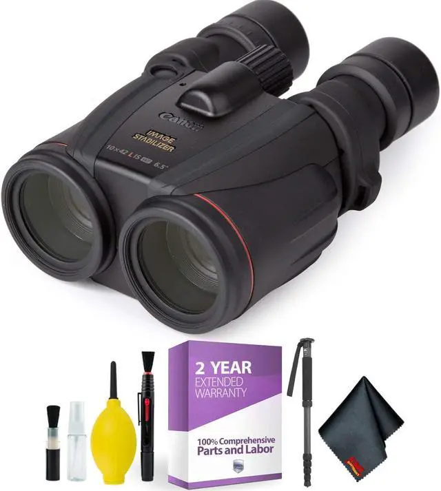 Alt view image 4 of 4 - Canon 10x42 L is WP Image Stabilized Binocular + Cleaning Kit + 2 Year Extended Warranty
