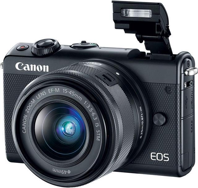 Alt view image 3 of 4 - Canon EOS M100 Mirrorless Digital Camera with 15-45mm Lens (Black) 2209C011 International Version - Deluxe Bundle
