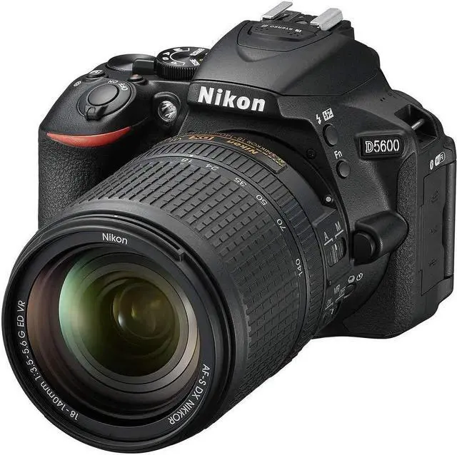 Alt view image 2 of 2 - Nikon D5600 DSLR Wi-FI NFC 24.2MP DX CMOS Camera AF-S 18-140mm VR Lens + LED Light kit + UV Protection Lens Filter + 12 inch Flexible Tripod + Camera Case - (Intl Model)
