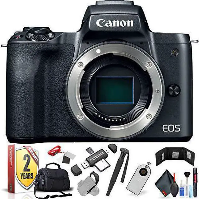 Alt view image 3 of 4 - Canon EOS M50 Mirrorless Digital Camera (Body Only, Black) (International Model) with Extra Accessory Bundle