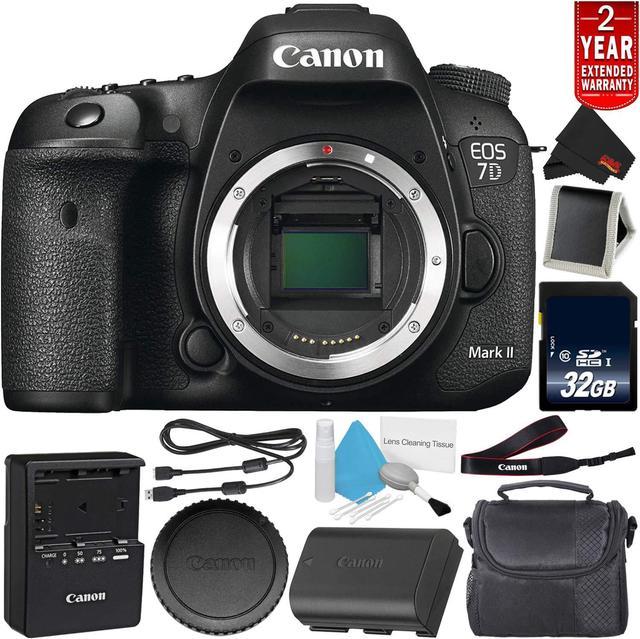 Canon EOS 7D Mark II Digital SLR Camera 9128B002 (Body Only) International  Model - Bundle with 32GB Memory Card Premium Bundle